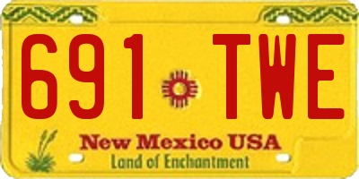 NM license plate 691TWE