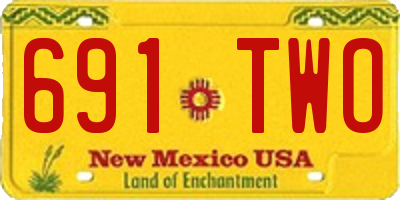 NM license plate 691TWO