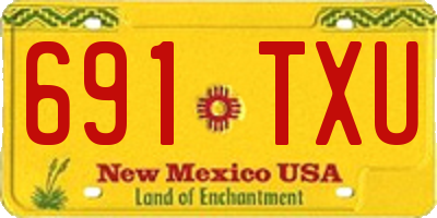 NM license plate 691TXU