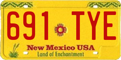 NM license plate 691TYE