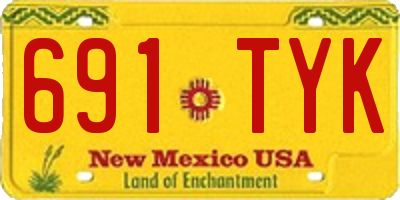 NM license plate 691TYK