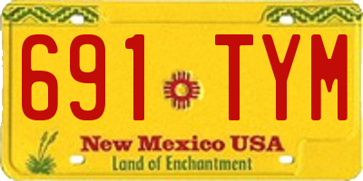 NM license plate 691TYM
