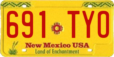 NM license plate 691TYO