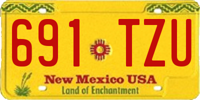 NM license plate 691TZU