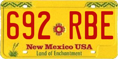 NM license plate 692RBE