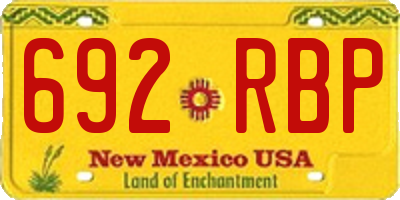 NM license plate 692RBP