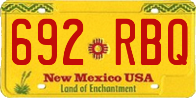 NM license plate 692RBQ