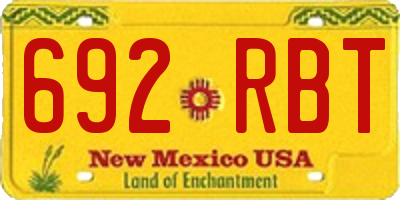 NM license plate 692RBT