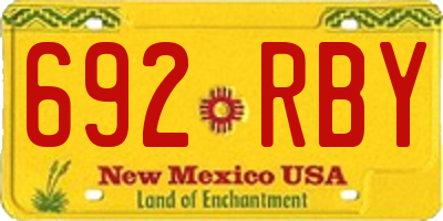 NM license plate 692RBY