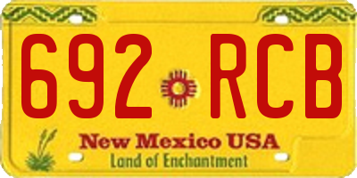 NM license plate 692RCB