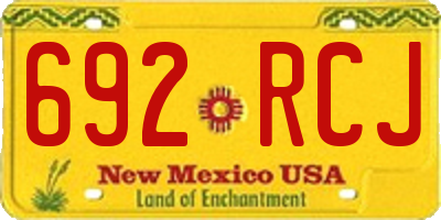 NM license plate 692RCJ