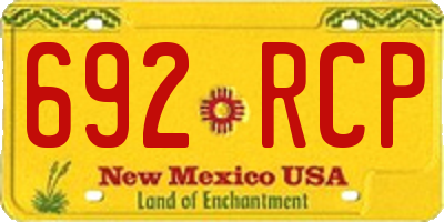 NM license plate 692RCP