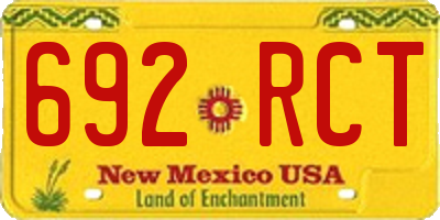 NM license plate 692RCT