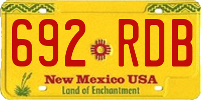 NM license plate 692RDB