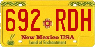 NM license plate 692RDH