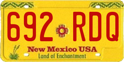 NM license plate 692RDQ