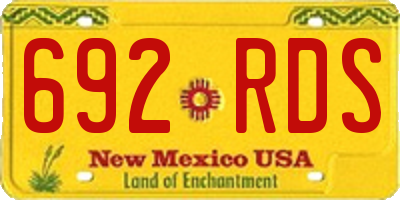 NM license plate 692RDS