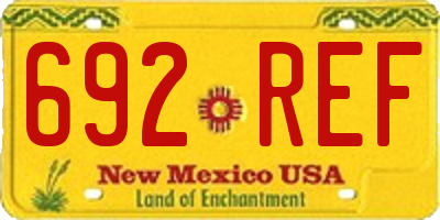 NM license plate 692REF