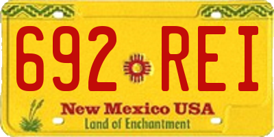 NM license plate 692REI