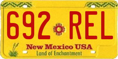 NM license plate 692REL