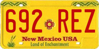 NM license plate 692REZ