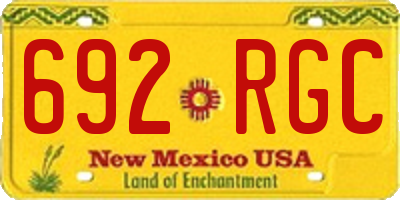 NM license plate 692RGC