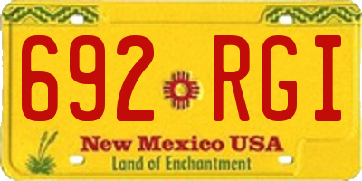 NM license plate 692RGI