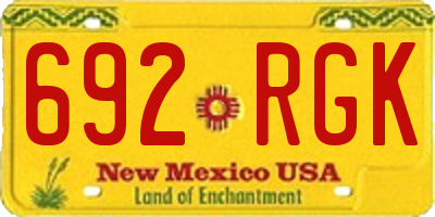 NM license plate 692RGK