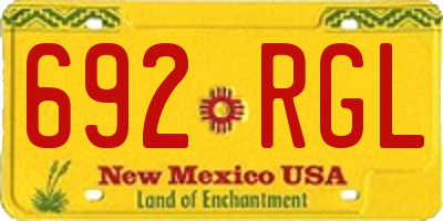 NM license plate 692RGL
