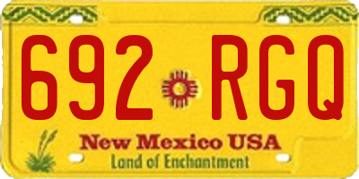 NM license plate 692RGQ