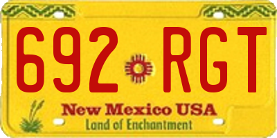 NM license plate 692RGT