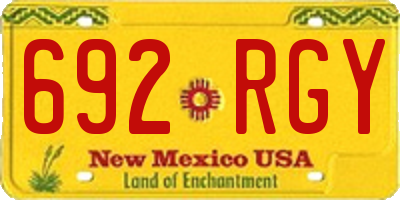NM license plate 692RGY