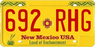 NM license plate 692RHG