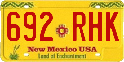 NM license plate 692RHK