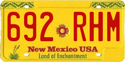 NM license plate 692RHM