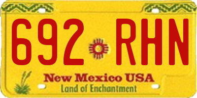 NM license plate 692RHN