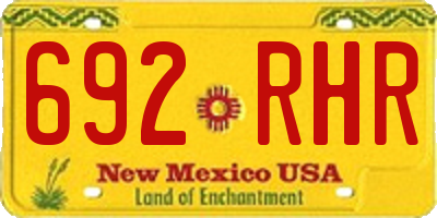 NM license plate 692RHR