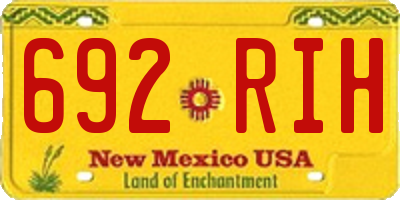 NM license plate 692RIH