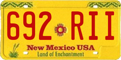 NM license plate 692RII