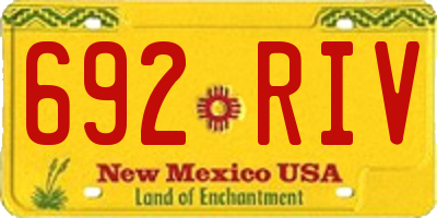 NM license plate 692RIV