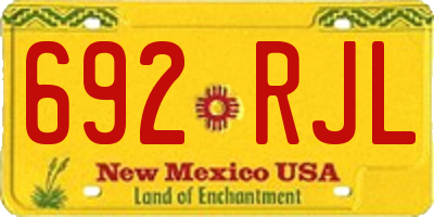 NM license plate 692RJL