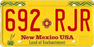NM license plate 692RJR