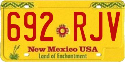 NM license plate 692RJV