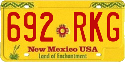 NM license plate 692RKG