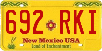 NM license plate 692RKI