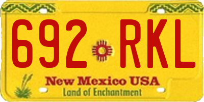 NM license plate 692RKL