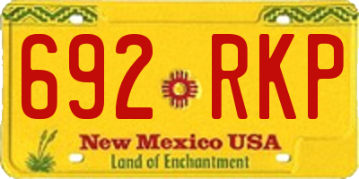 NM license plate 692RKP