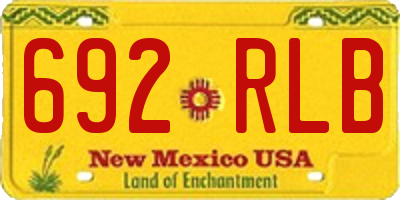 NM license plate 692RLB