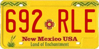 NM license plate 692RLE