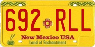 NM license plate 692RLL